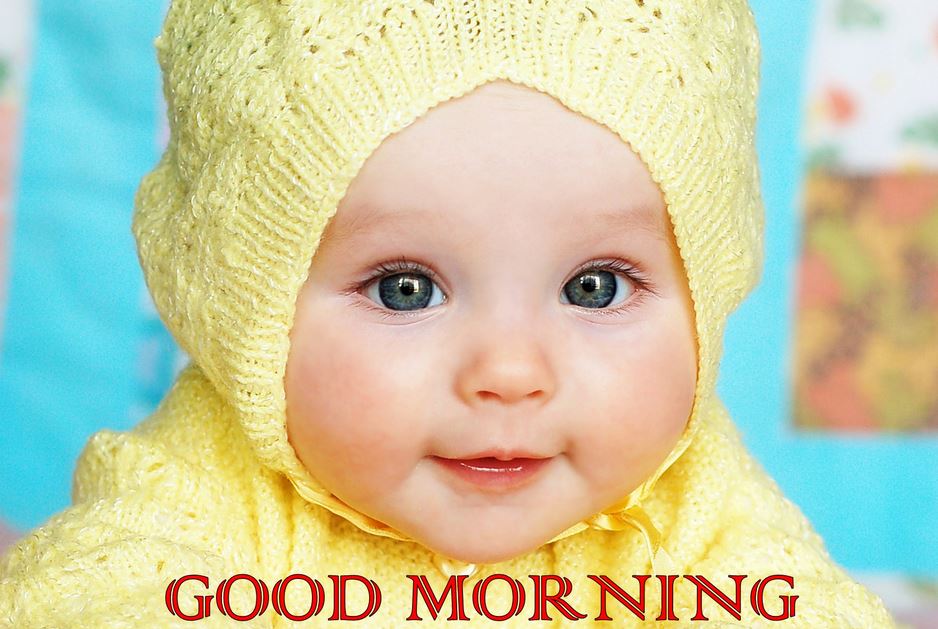 cute baby good morning images pic