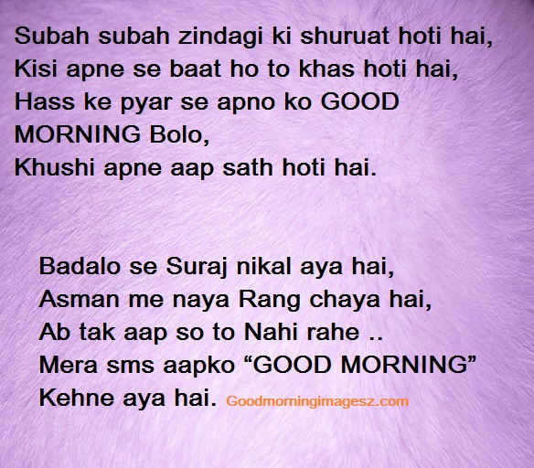 Romantic good morning shayari urdu